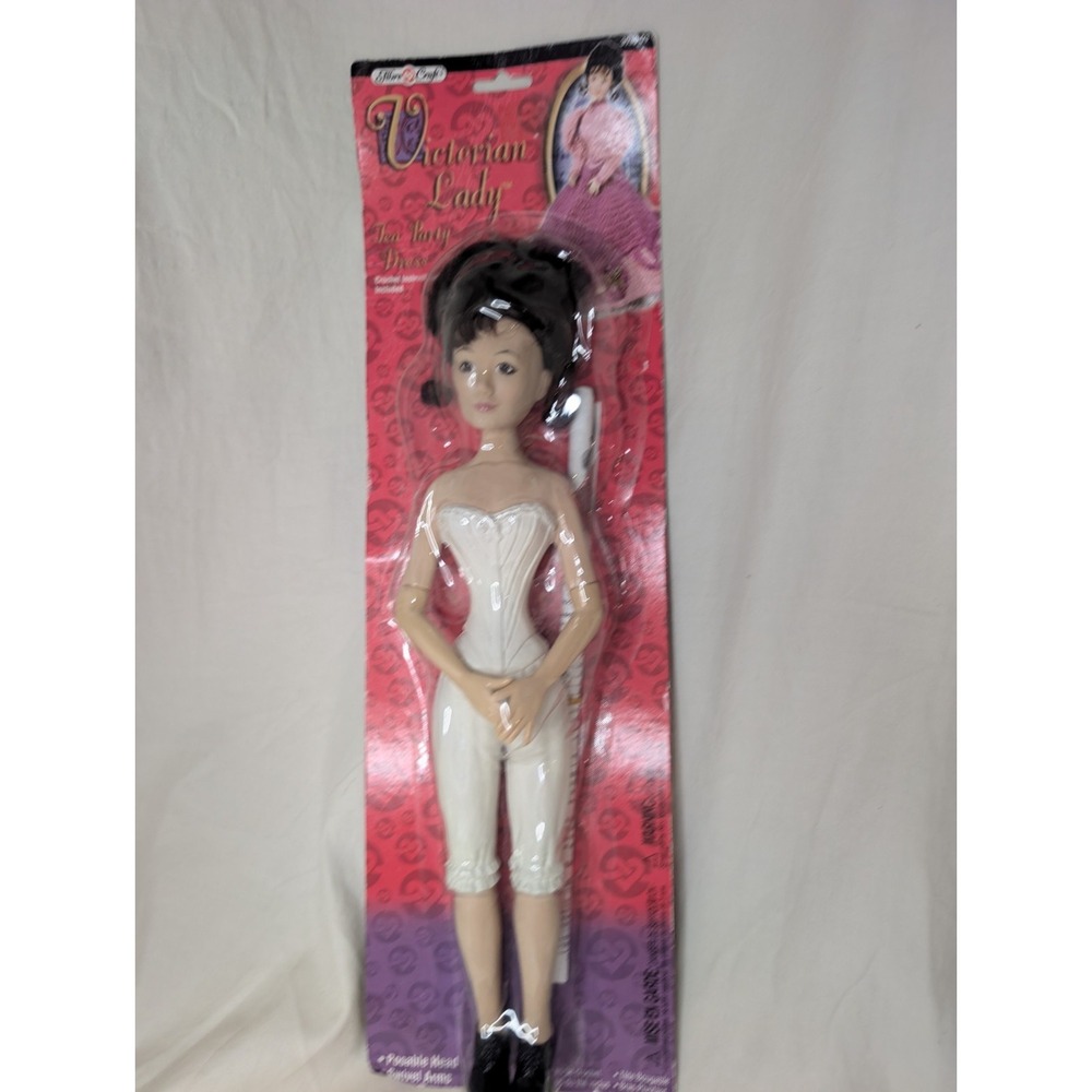 Fibre‎ Crafts  Victorian Ladu Doll Figure 15"  Poseable Head Swivel Arms Crochet